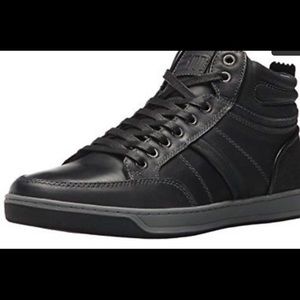 Steve Madden New Cartur Black Leat Sneakers